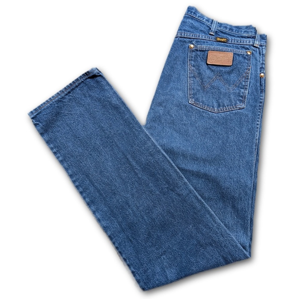 Wrangler Cowboy Cut Mens Jeans 13MWZ Blue 36x36 Raw Denim USA VTG Medium 38x36
